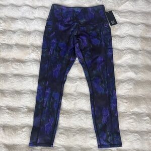 Vibrant Purple and Black Leggings